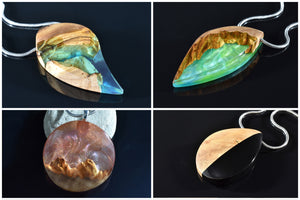 PENDENTIFS EN BOIS D'OLIVIER